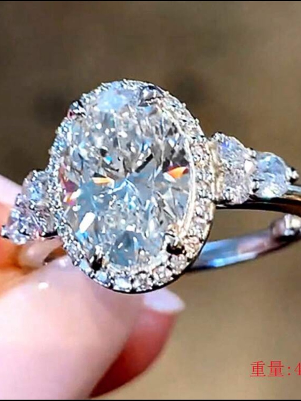 Silver cz ring
